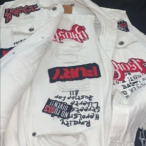 Jean jacket vest and pants set